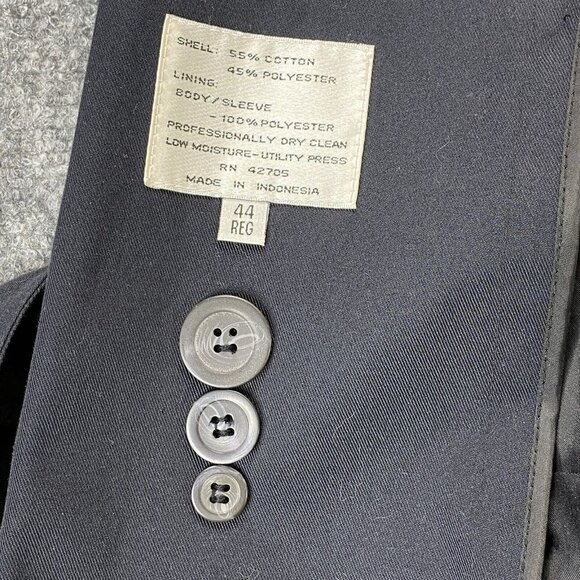 Vtg Misty Harbor Trench coat Men’s 44 Reg Blue Removable Liner Belt All Weather - Picture 8 of 16